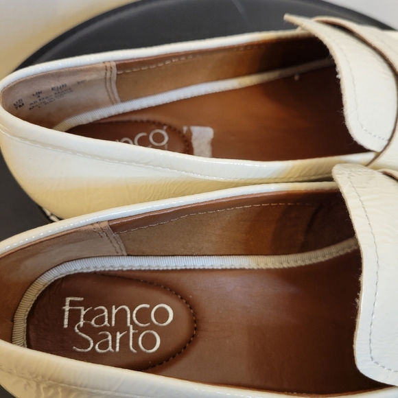 Franco Balin Lug Sole Penny Loafer Putty Patent, Sz 7 - Picture 7 of 11